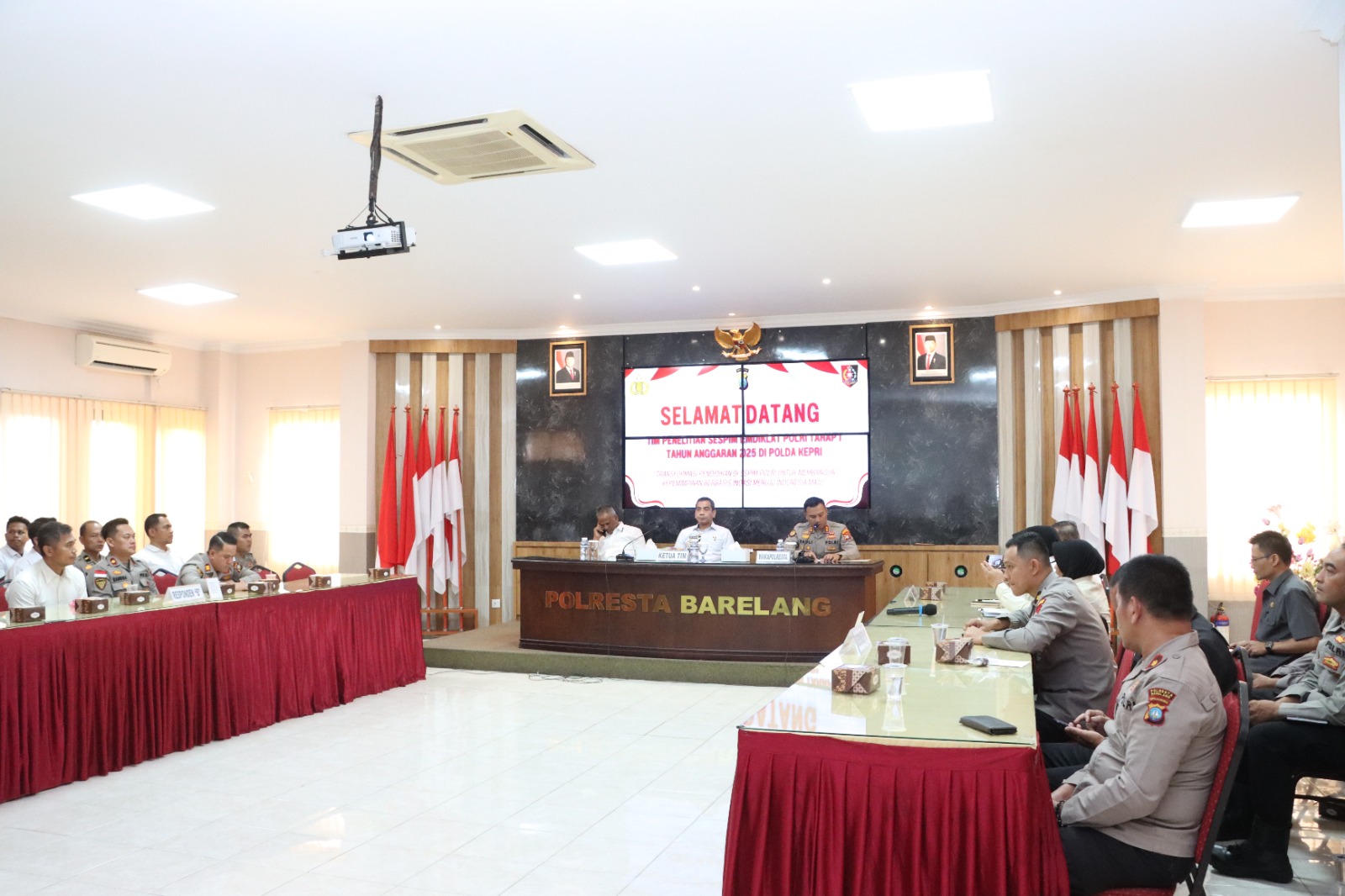Kunjungan Tim Penelitian Tahap I Tahun 2025 Sespim Lemdiklat Polri di Polresta Barelang