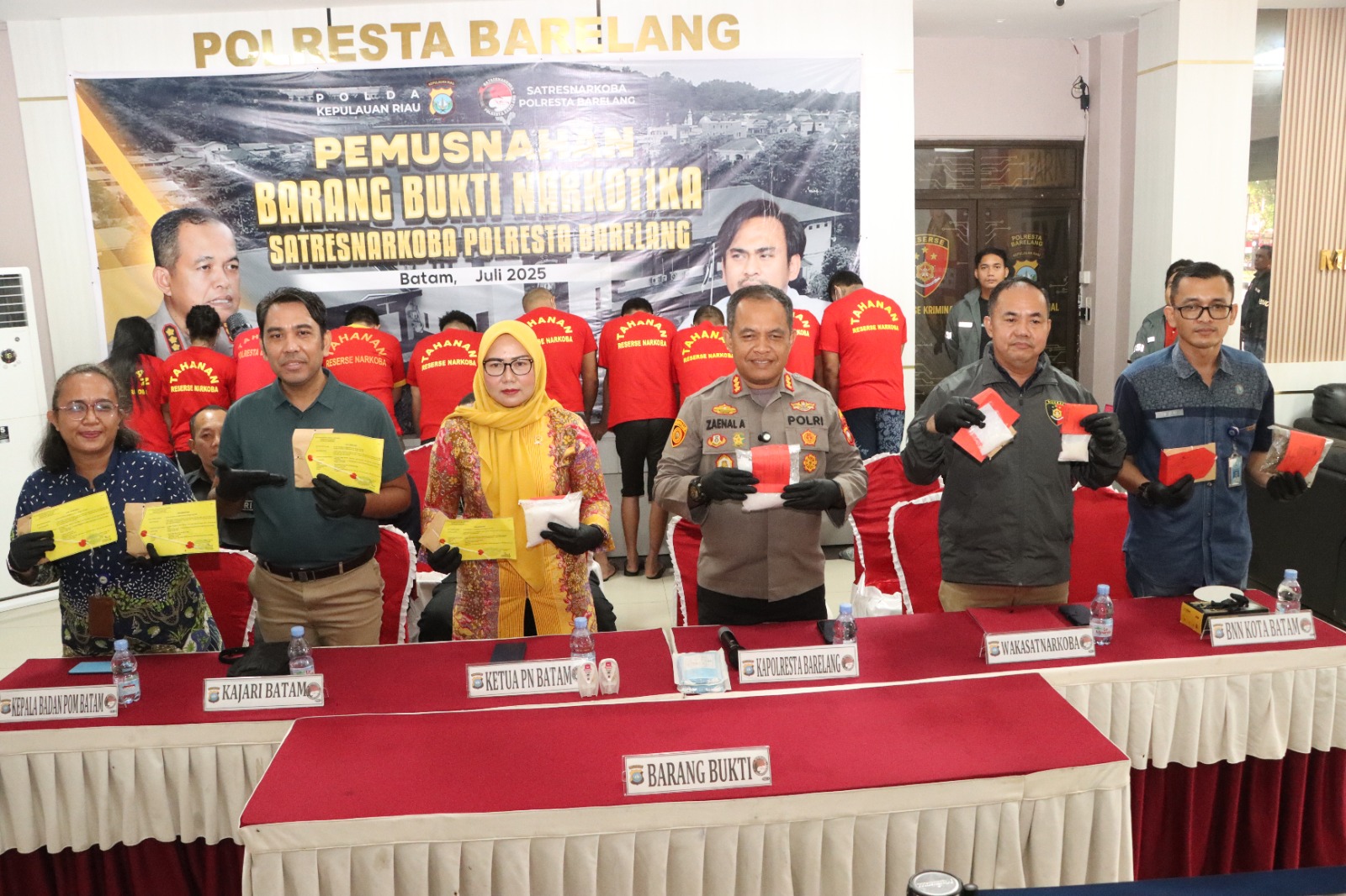Polresta Barelang Musnahkan Barang Bukti Narkotika Seberat Lebih Dari 1 Kilogram